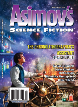 The cover of Asimov's Science Fiction July/August 2025